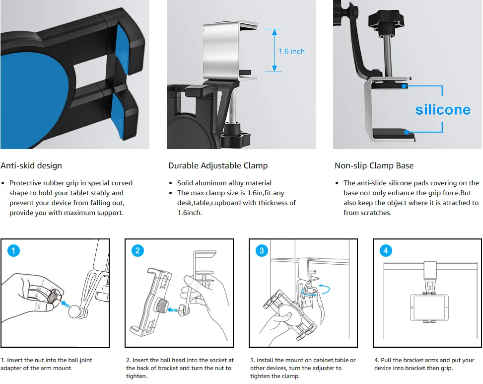 Armário de Cozinha, Suporte para iPad Air Pro, 4-13