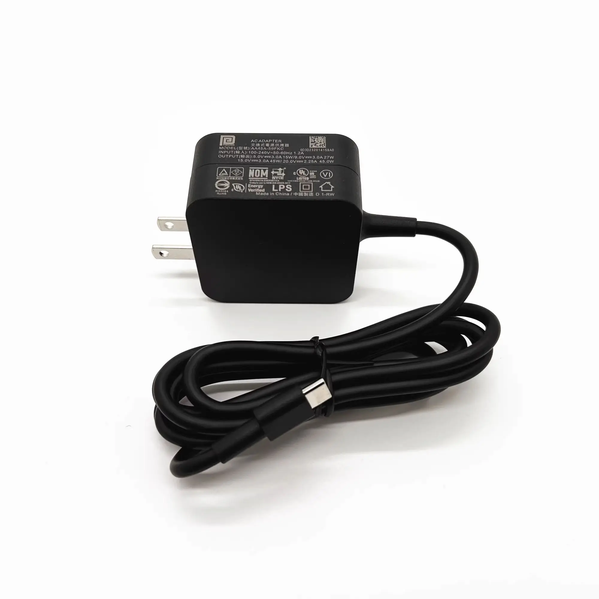오리지널 AA45A-59FKC 20V 2.25A 45W USB-C 타입 C AC 어댑터 충전기 (스팀덱 전원 공급용) AA45A-59FKD W20-045N1A 미국 플러그