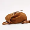 BEAUTODAY Brown Bags Women Flannel PU Solid Color Metal Buckle Retro Style Trend 2023 Versatile Ladies Backpacks 63009 3