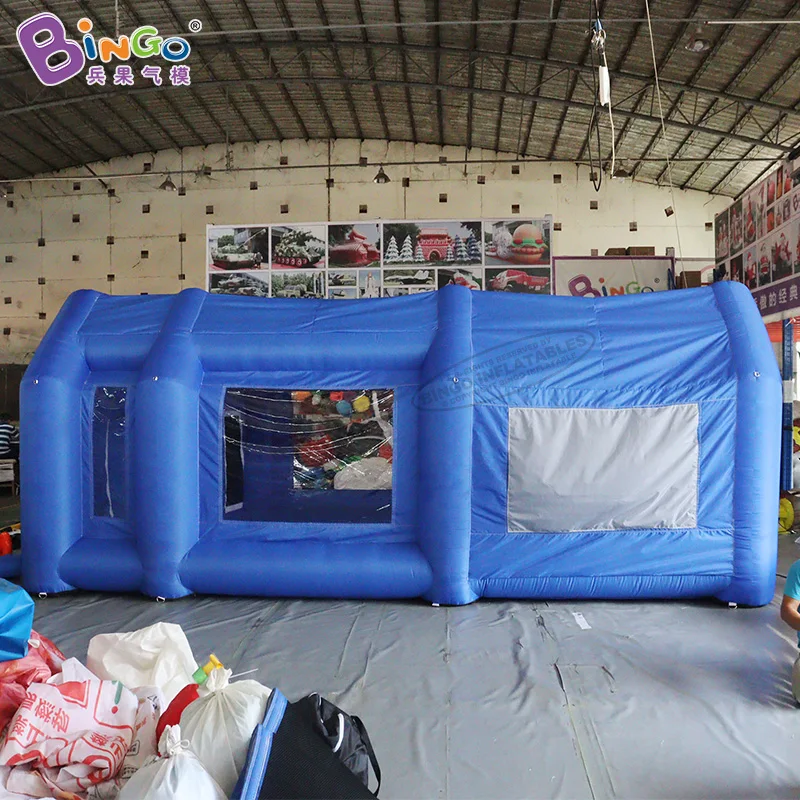 3.6X2.9X2.5 Meters Blue Inflatable Spray Paint Booth Tent For Outdoor 5