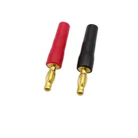 Black Red 4mm Banana Plug Audio Speaker Cable Wire Connector Solderless Screw Lock Banana Connectors for Speaker Wire 2