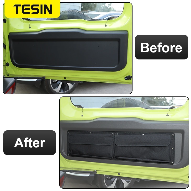 Borsa Organizzatrice Per Portellone Suzuki Jimny JB64/JB74 2019-2023 - Poliestere 600D, Colore Nero - 2