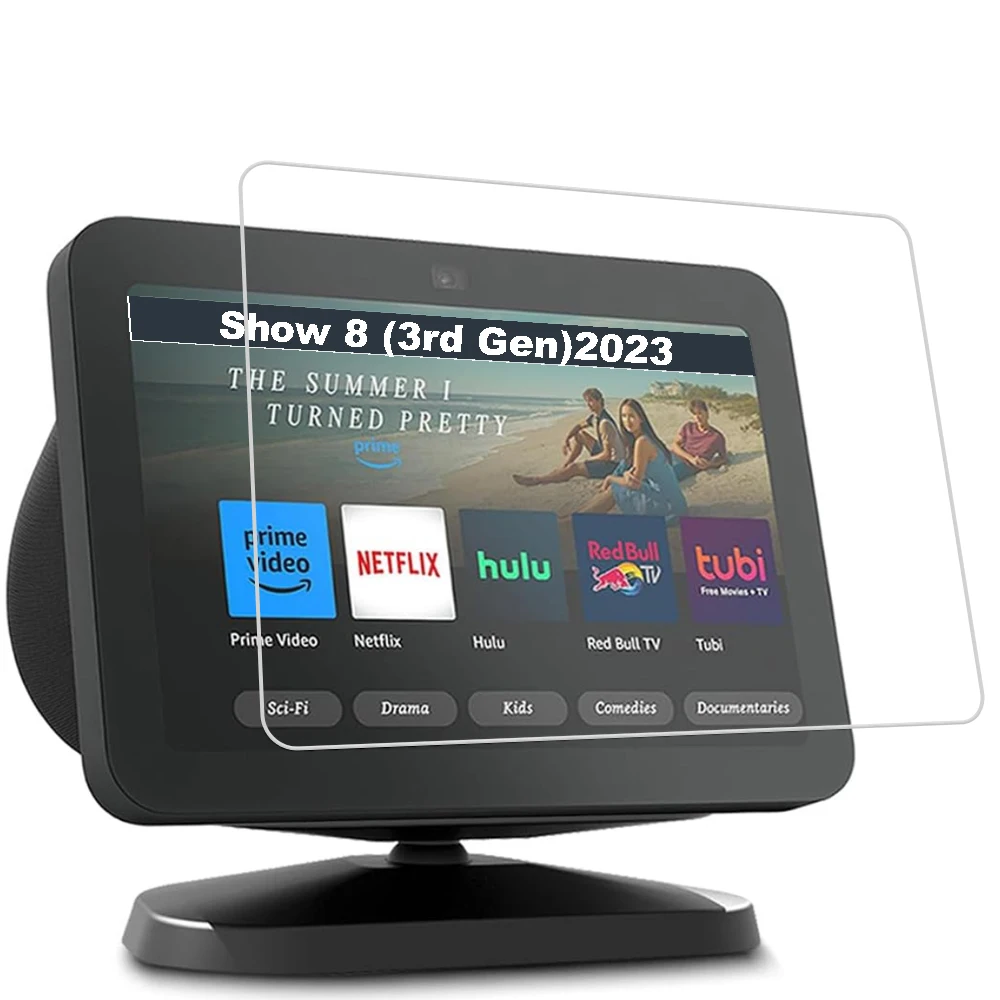 2PCS For Amazon Echo Show 8 3rd Gen 2023 Tempered Glass Screen Protector For Echo Show 8 2nd Gen 9H Anti-Scratch Protective Film 2