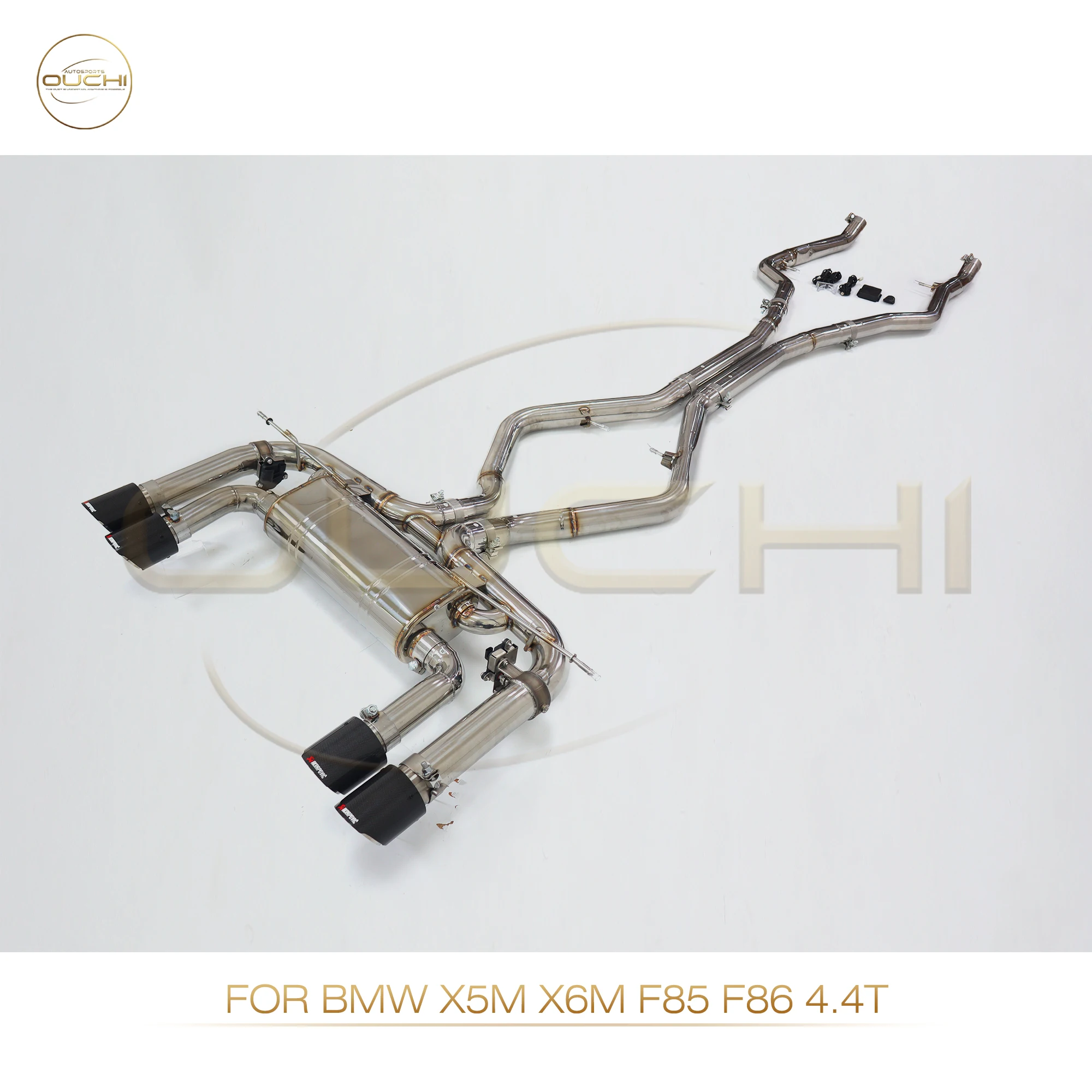 OUCHI Stainless Steel Exhaust Catback For BMW X5M X6M F85 F86 2015- 4.4T V8 With Muffler Valves Exhaust Pipes System