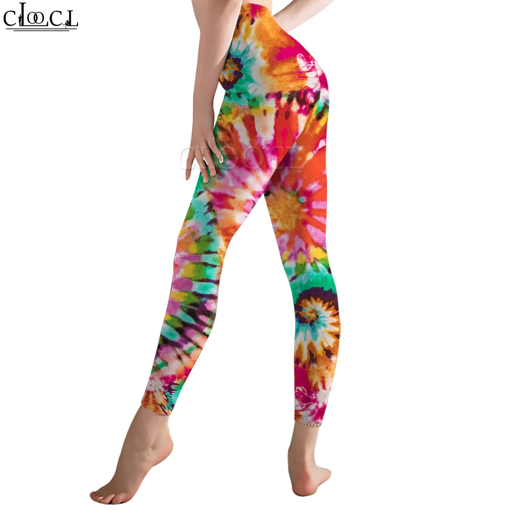 

CLOOCL Women Seamless Legging Tie-dye Swirl Printed Trousers for Female Workout Push Up Jogging Gym Sports Leggings