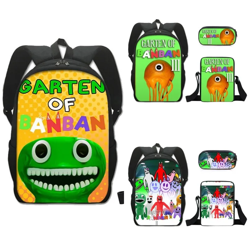 

Garten of Banban 3 Piece Backpack Can DIY Popular Schoolbag Garden Bag Game Pen Bag Girl Boy's Birthday Gift Cartoon Cute Bag