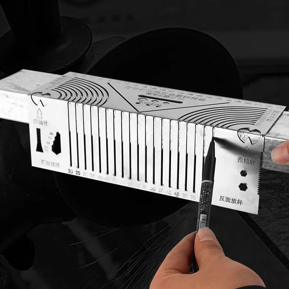 Precision-Flex angle arc marking tool metal fabrication pipe saddle cutting guide welding pipe cutting ruler for metalworking