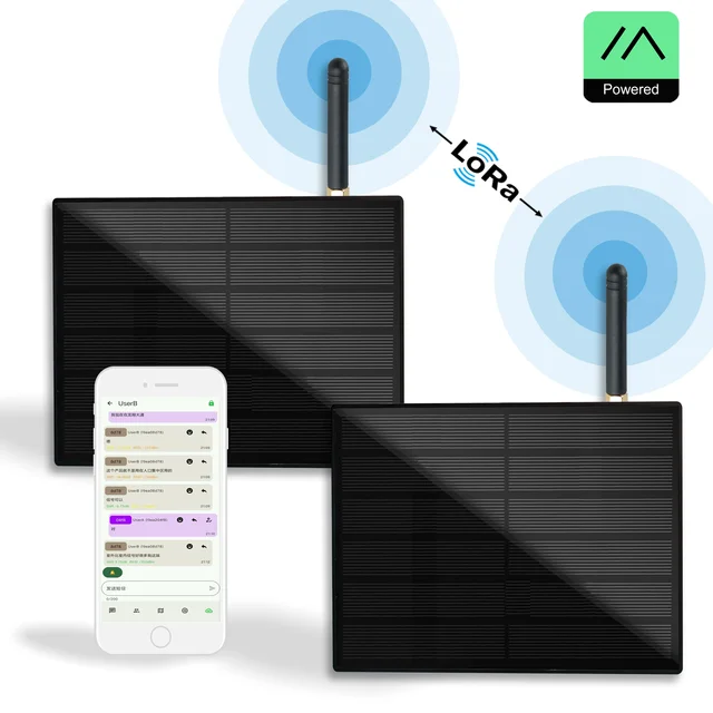 ติดตั้งแบตเตอรี่สำหรับ Node LoRa พลังงานแสงอาทิตย์ 4W Heltec LoRa32 V3 868 915Mhz สำหรับภายนอกอาคาร กันน้ำระดับ IP66 รองรับ LoRaWAN Meshtastic APP ใช้เป็น Repeater Network 1