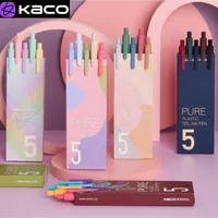 Kawaii Kaco Retractable Stationery 5/10/20 Colors Gel Pens 0.5MM Color ink Smooth Writing for Journals Notebooks Planner Drawing 1