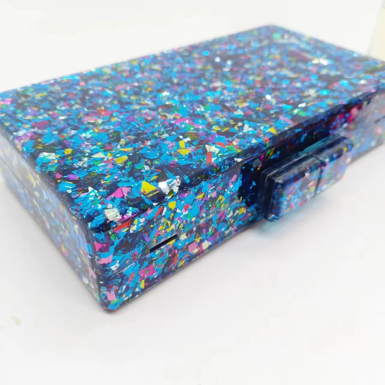 Glitter Retro Pearl Handle Acrylic Bags Women Luxury Colorful Sequins Chain Shoulder Bag For Wedding Party Handbags Chic Purse