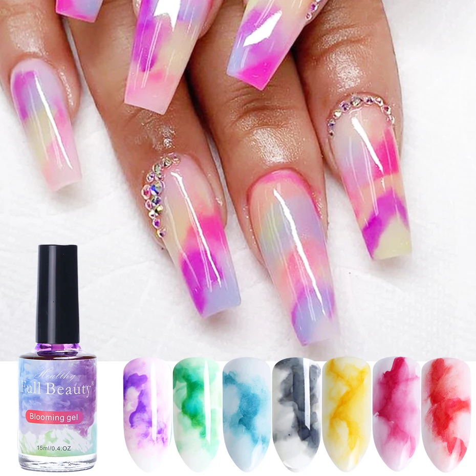 Esmalte de Gel para uñas, tinta de acuarela, flor, efecto humo, laca  híbrida, pintura, arte de uñas, CH895-3 DE MANICURA - AliExpress Belleza y  salud