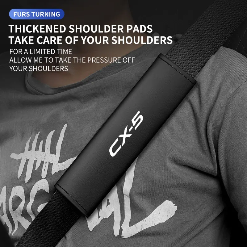Seat Belt Covers Seat Belt Protector Safety Belt Shoulder Guard for Mazda CX-5 CX5 2013-