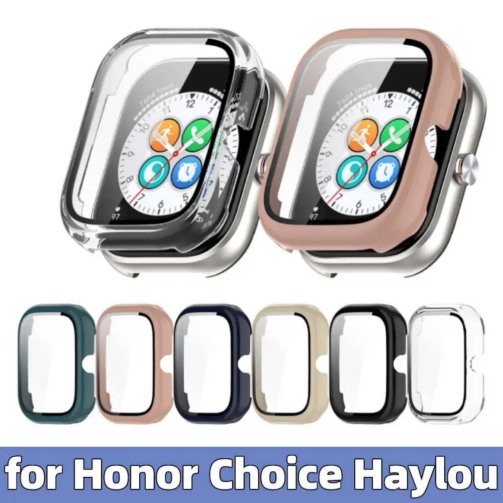 명예 선택을 위한 강화 유리가 포함된 PC 시계 케이스 Haylou Watch Anti-Fall 및 Anti-Scratch Full Coverage Protection