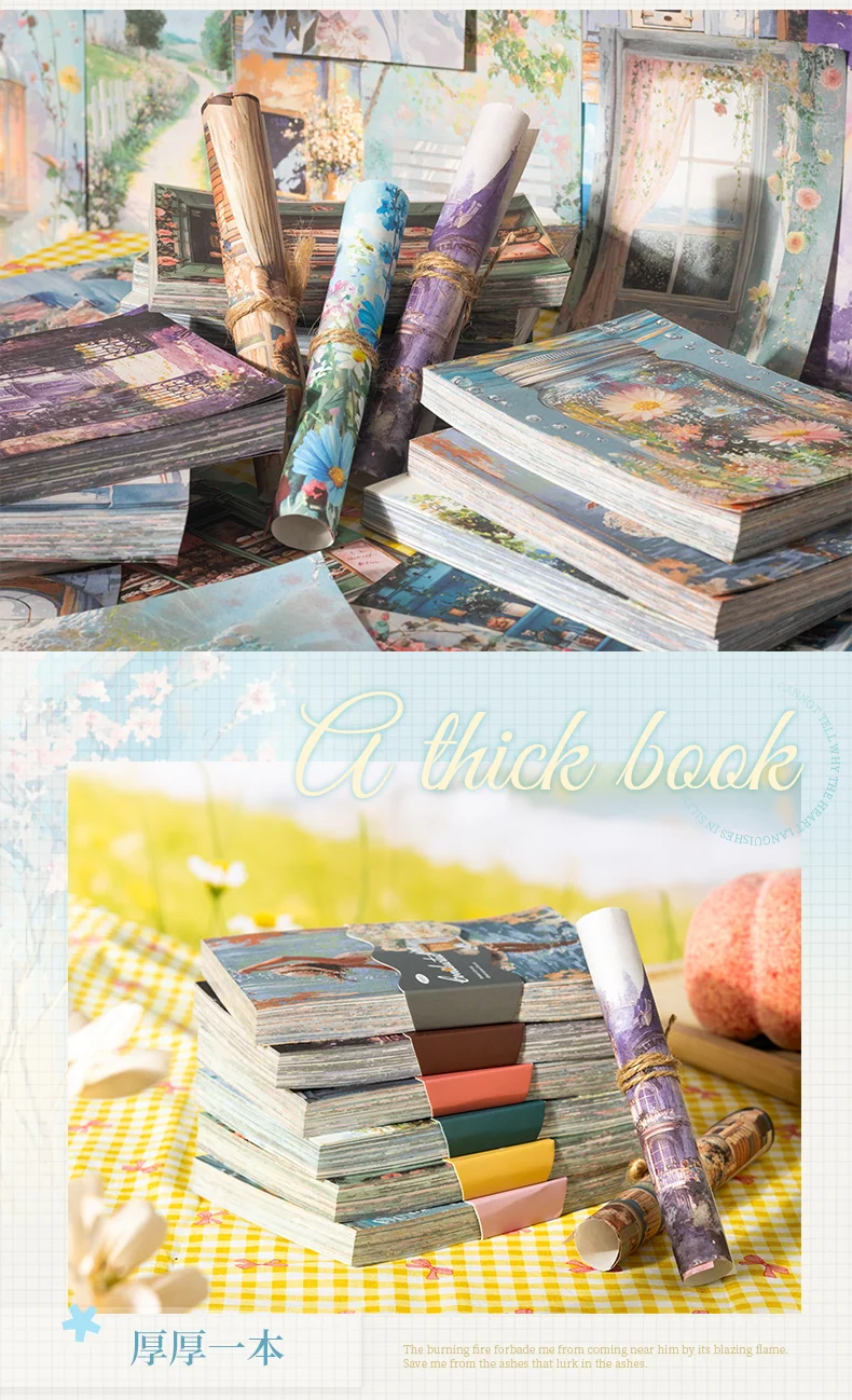 100 Blatt Dekor Scrapbook Vintage Materialien Papier Combo Kit DIY Junk Journal Collage Fotoalbum Retro Hintergrundpapier – Detail 6