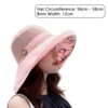 Women's Sunshade Hat Portable Folding Wide-brimmed Hat For Travel Camping Fishing Spring Summer UV Resistant Large Eave Hat 6