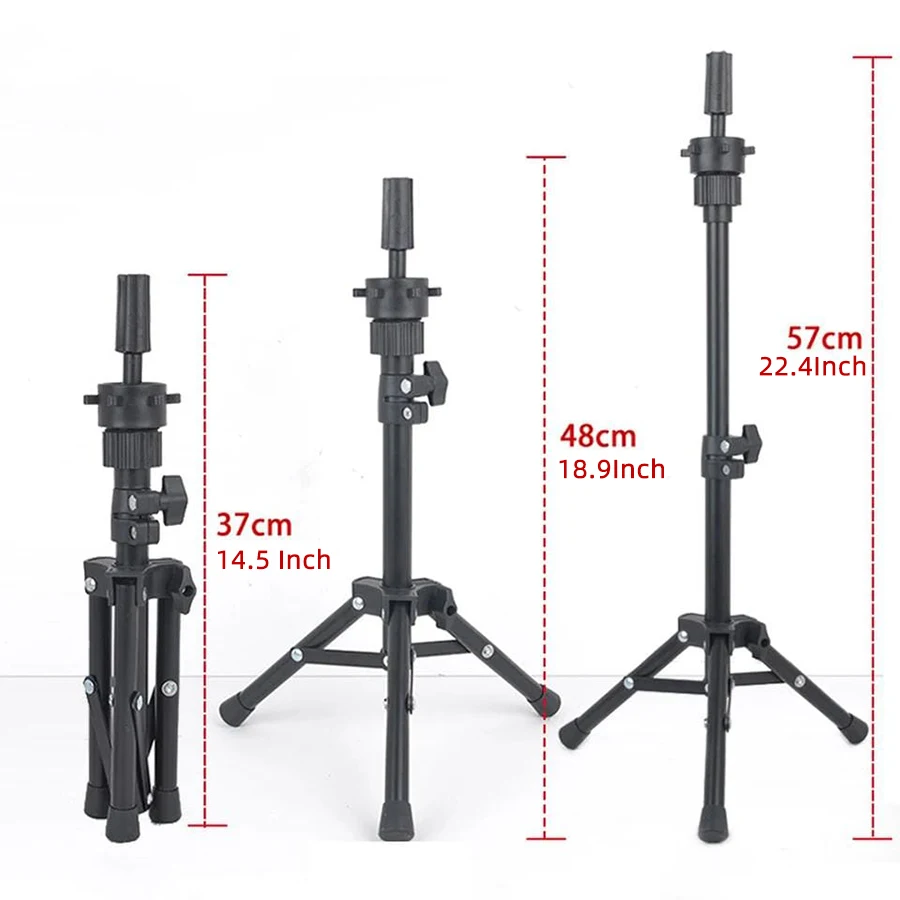 Wig stand tripod 25/57/150cm wig stand tripod mannequin head stand for mannequin training head holder hairdressing clamp tripod holder
