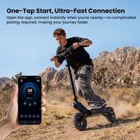 Trottinette électrique W10 E, 10 pouces, 1200W de puissance maximale, 48V13.5Ah, autonomie de 55 km, vitesse de 45 km/h, pneus tout-terrain, frein à disque double, avec application, trottinettes électriques 6