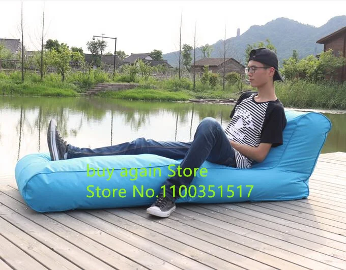 extra long folding bean bag sun lounger outdoor beanbag sleeping cushion foldable sofa cover