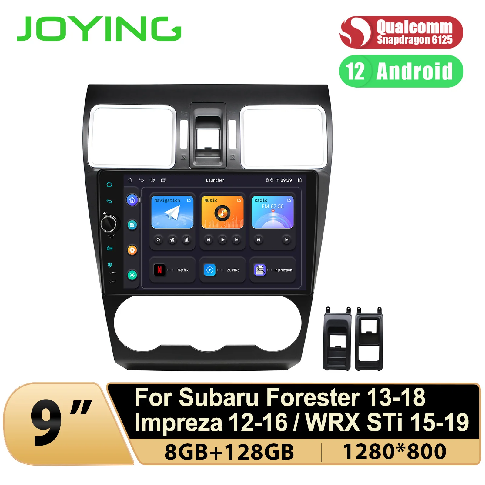 

JOYING 9"Plug and Play Android 12 Car Radio Stereo Carplay For Subaru Forester 2013-2018 Impreza 2012-2016 WRX STi 2015-2019