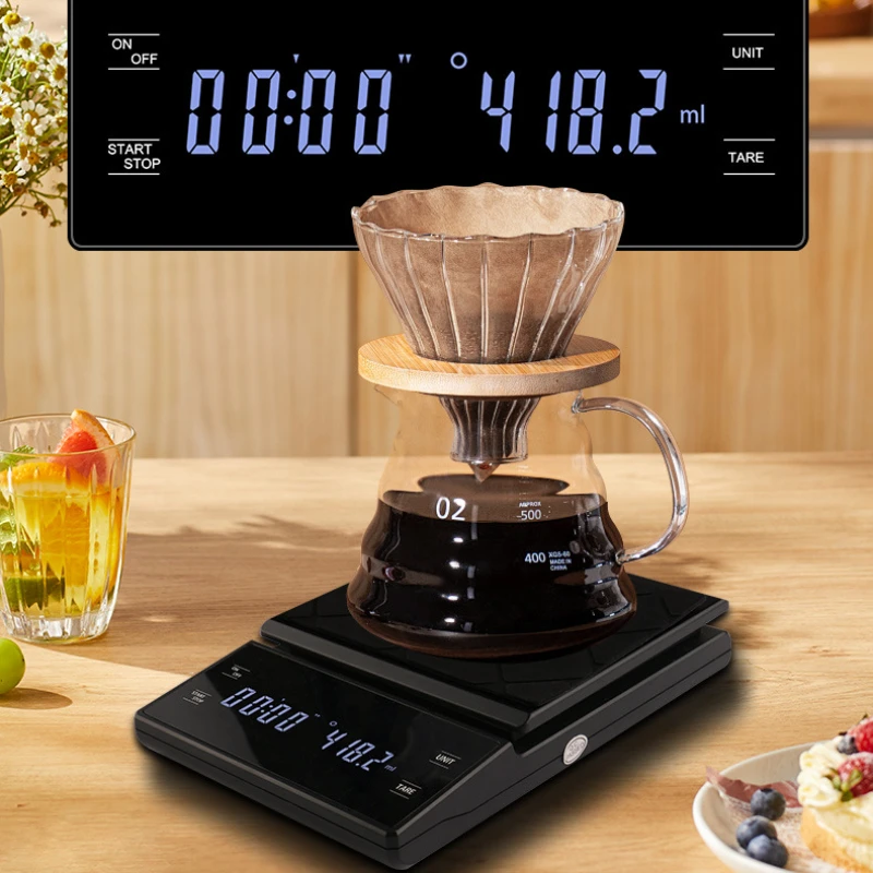 Coffee Scale with Timer Kitchen Tools Digital Multifunction Weighing Scale Pour Over Drip Espresso LCD Display Accessories