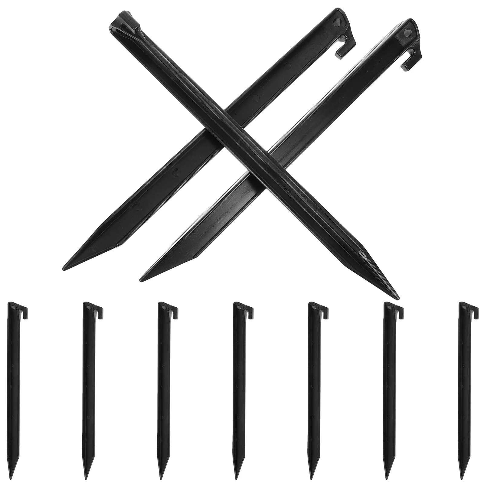 

10 Pcs Ground Nail Hanging Hooks for Decorations Tent Pegs Stakes Heavy Duty Accessories Plastic