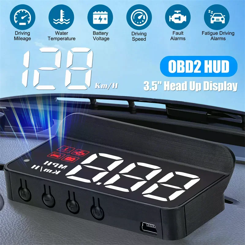 Display Head-Up M3 HUD, Computer di Bordo OBD2, Proiettore di Velocità, Computer di Bordo Auto OBD2, Allarme Consumo Carburante, Accessori Auto - immagine 2