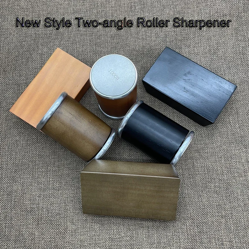 New Wood Upgrade Rolling Knife Sharpener 15&deg;/20&deg; Angle Magnetic Base Woodwork Tool Professional Rollre Sharpeners Diamond Stone