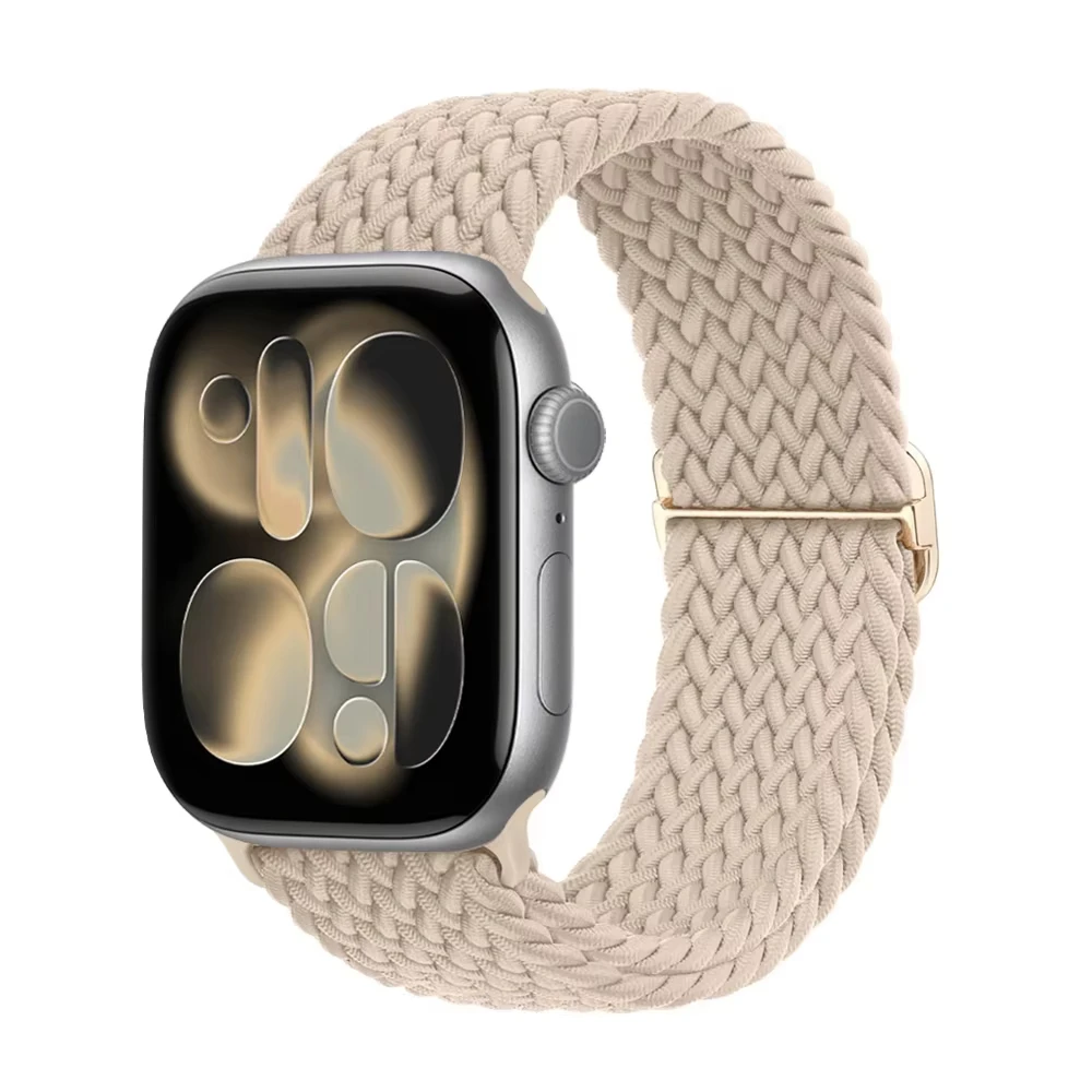 Braided Adjustable Elastic Nylon Watch Band with Strap