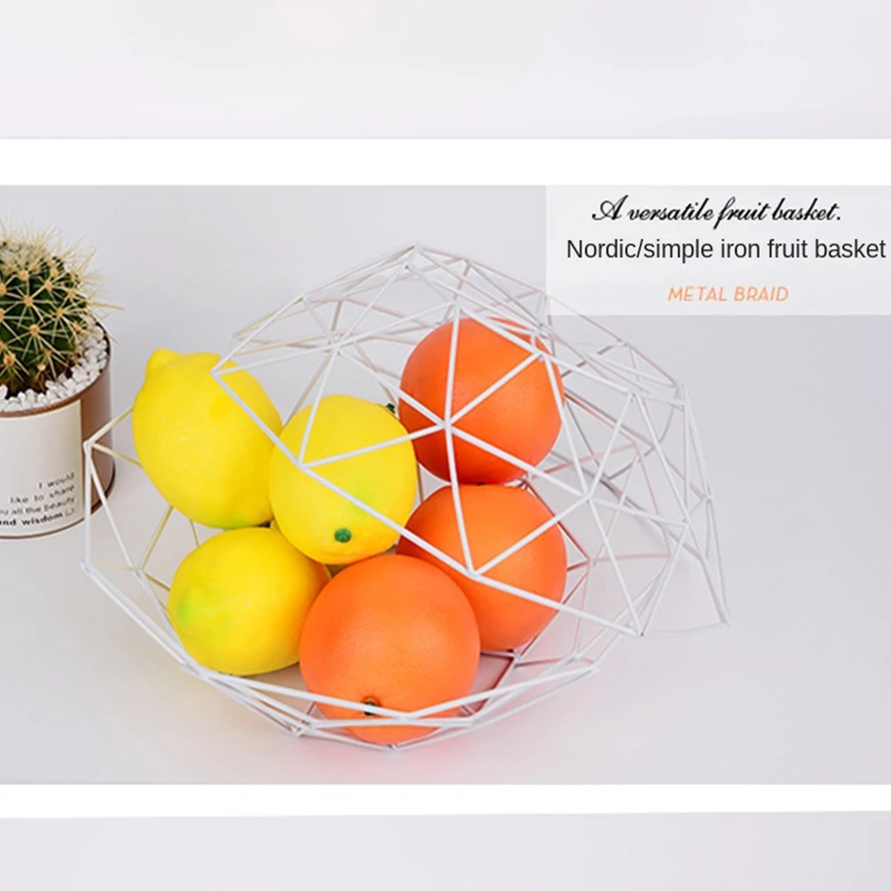 Fruit Basket Container Metal Wire Basket Kitchen Storage
