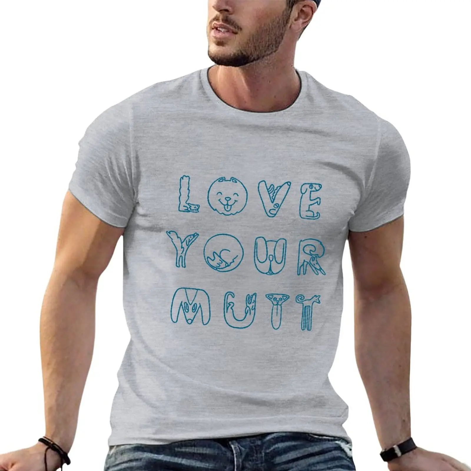 

Love Your Mutt T-Shirt animal print shirt for boys customized t shirts Short t-shirt mens white t shirts