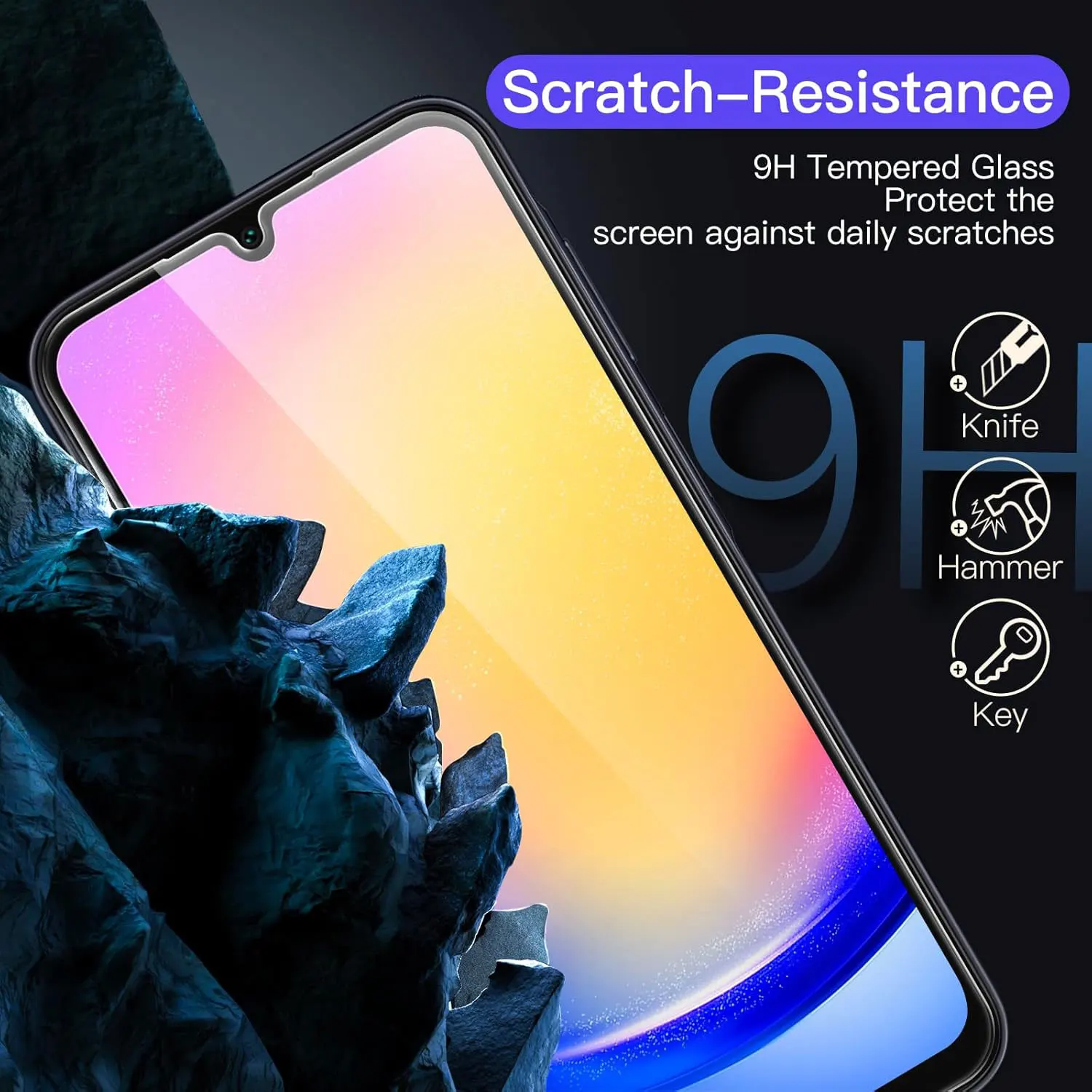Premium Tempered Glass Screen Protector - Full Cover, 2-4 Pack