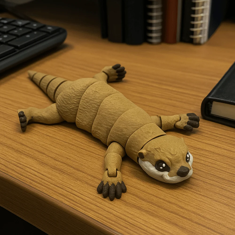 Creative Design 3D Printed Otter Multi-jointed Movable PLA Otter Model Toy Cute Style PLA Mini Otter Doll Children's Play