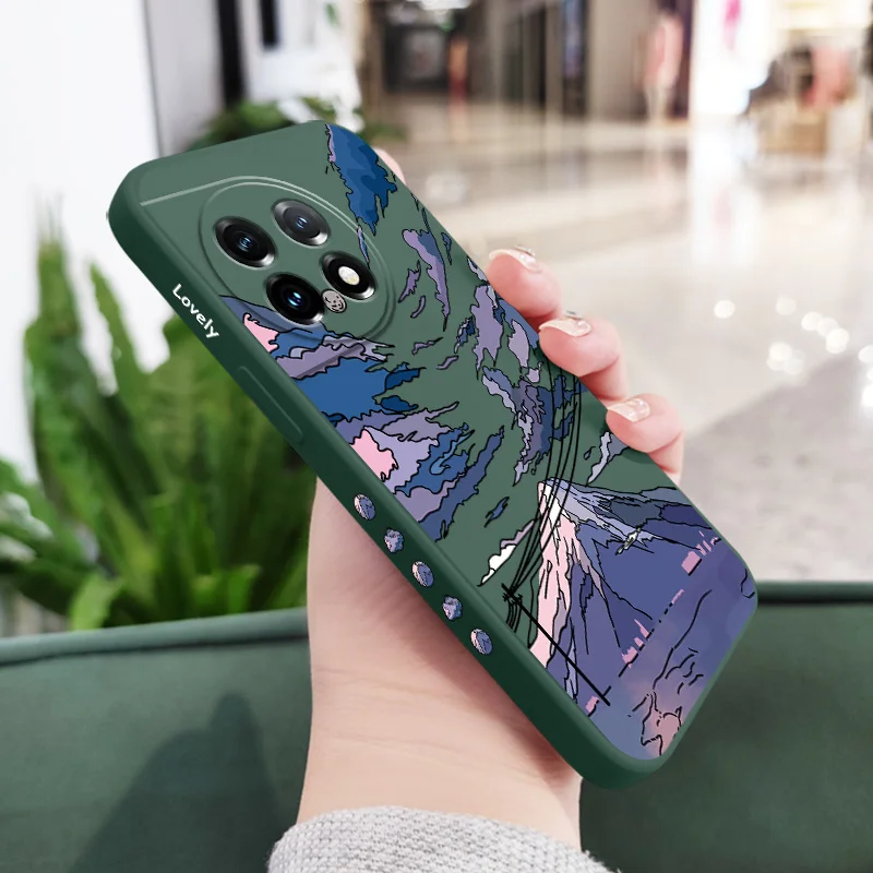 Floating Ash Mountain Liquid Silicone Phone Case