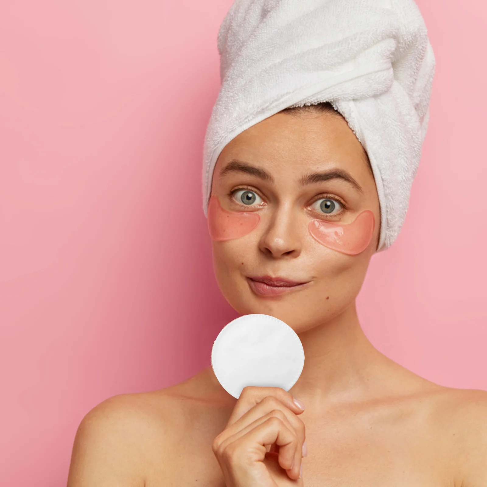 

6/7cm Disposable White Round Nonwoven Makeup Remover Cotton Pads Facial Skin Care Cleansing Wash Cloth Pads For Women