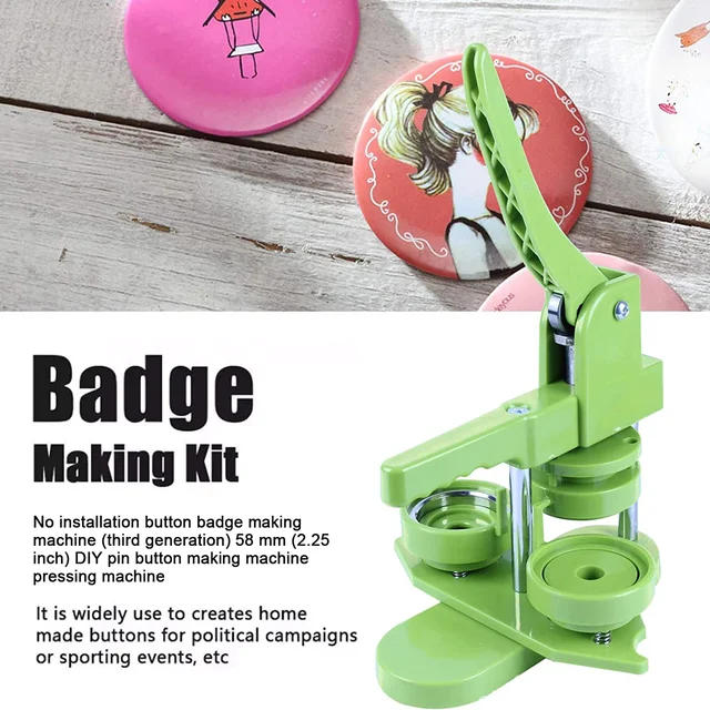 DIY Button Making Machine Badge Maker Button Maker Machine Multiple Circle  Cutter Installation-Free Badge Pin Machine for Kid - AliExpress