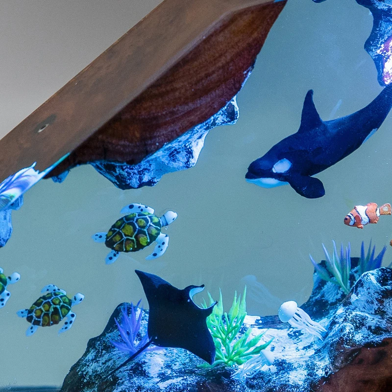 The Orca Blackfish | Figura Di Balena Assassina Per Acquario - Ornamento Realistico In Plastica 19 Cm - Decorazione Acquario Pesci