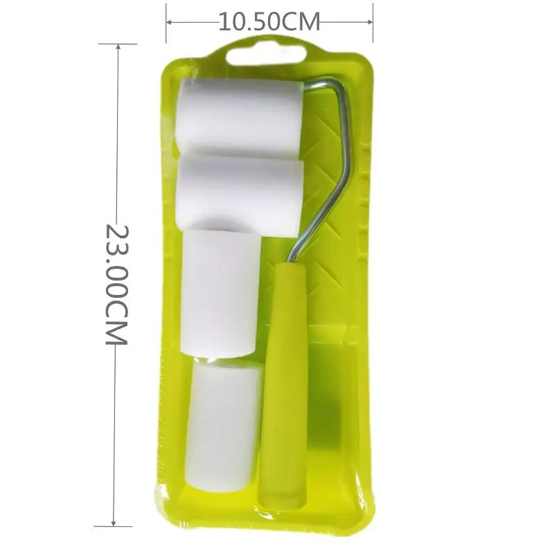 6Pcs 고밀도 폼 페인트 롤러 페인트 트레이 라이너 2 인치 소형 페인트 롤러 키트 벽화 도구용