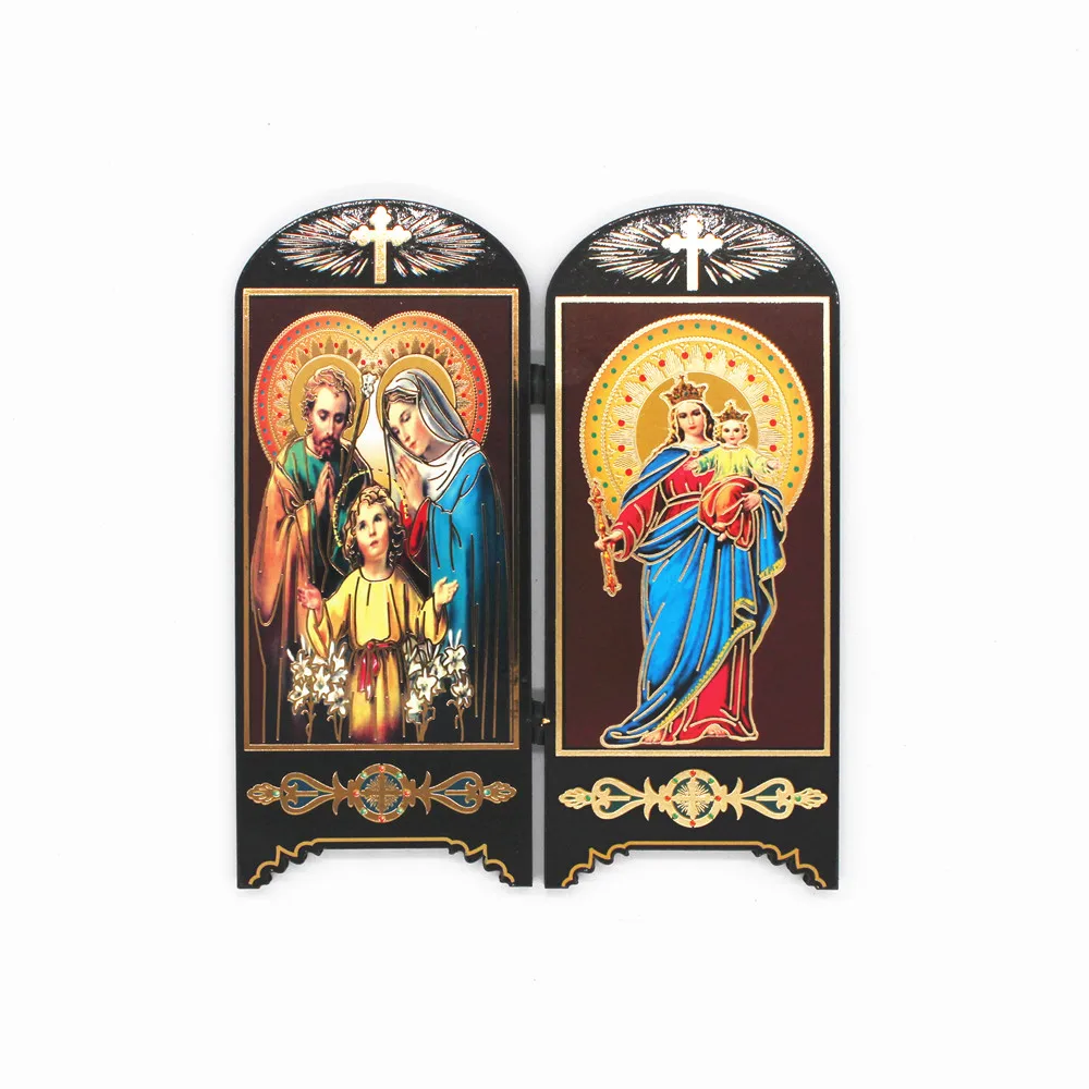 Orthodox Icons Jesus Christ Catholic Virgin Mary Wood Iconostasis Church Utensils Chrimstas Religious Relics Crafts wood icon decoration,wood icon plaque
