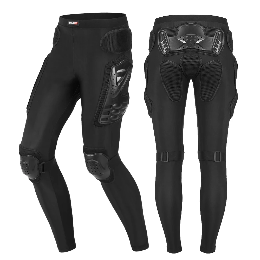 WOSAWE Motorcycle Protective Suit Motocross Pants Long Armor Ski Skating Cycling Riding Touring Protective Gear Hip Protector