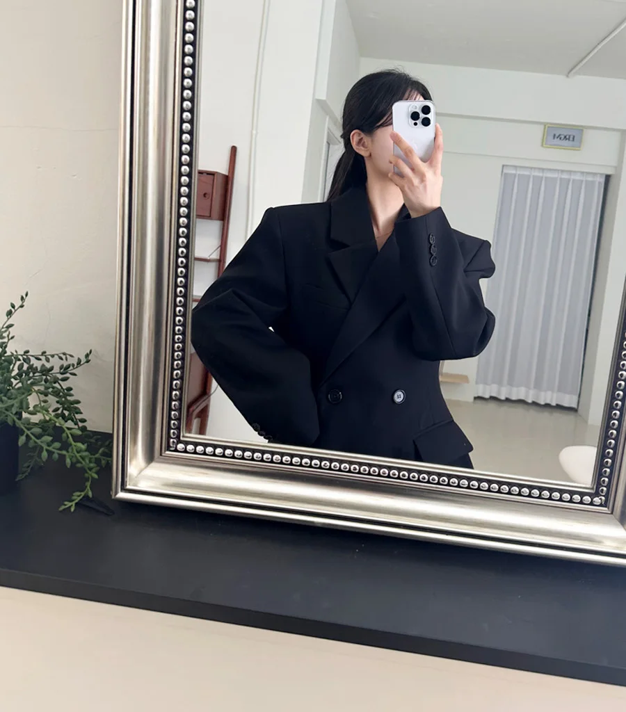 Autumn New Elegant Blazer Coats for Women Long Sleeve Office Lady Korean Fashion Casual Loose Street Trends Solid Blazers Jacket