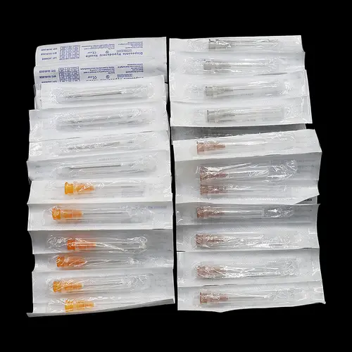 50pcs Pointed Injection Needle Dispensing Needle With Transparent Cap, Glue Tool, Individually Packaged Syringe Accessories - Image 2