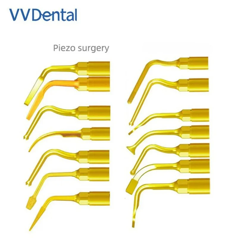 

VVDental Dental Ultrasonic Scaling Bone Cutting Piezo Surgery Tip Fit Mectron And Woodpecker FDA/CE Piezo Surgery Dental Tips