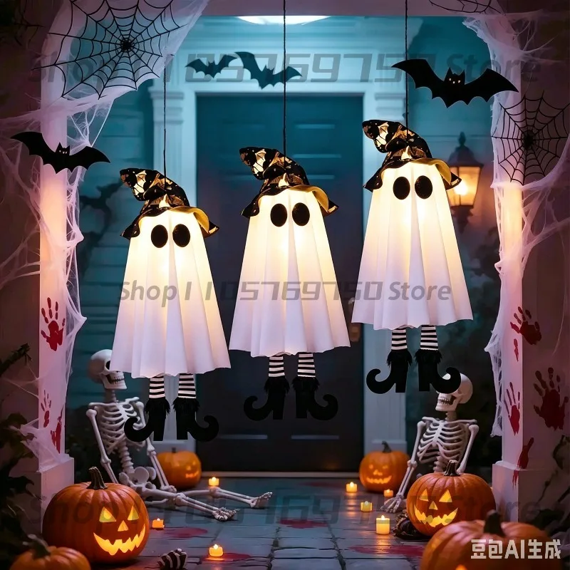 Spooky Halloween Witch Hat Lantern - Haunted Night Light Décor for Indoor & Outdoor Festivities