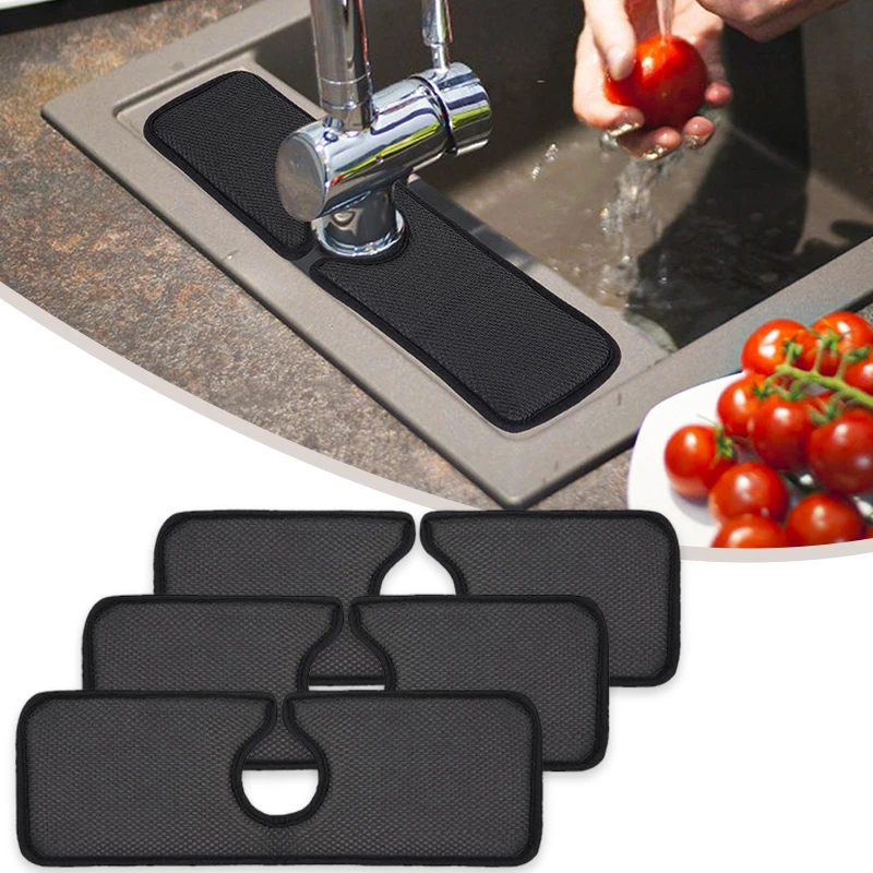 Kitchen Sink Splash Mat Bathroom Faucet Splash Catcher Washbasin