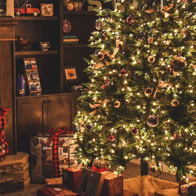 10-120 M Led-Es Húrfények Zöld Huzal Tündérfények Meleg Fehér Koszorú Kültéri Otthoni Karácsonyi Esküvői Party Kerti Dekoráció - Image 6