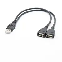 High Quality USB 2.0 Cable USB Double Splitter Adapter Cable One To Two Female To USB 2 Male Power Extension Cable - Image 6