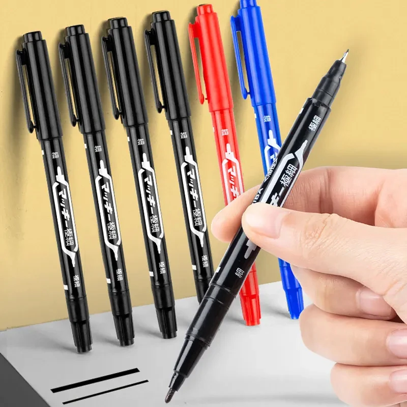 10 PCS Double-Sided Waterproof Colored Permanent Markers for Art & School Supplies