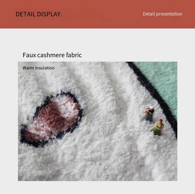 VIKAMA Ins Dopamin Schmetterling Nachahmung Kaschmir Teppich Dekoration Wohnzimmer Sofa Schlafzimmer Bett Pflegeleicht Teppich Hause Dekoration – Detail 6