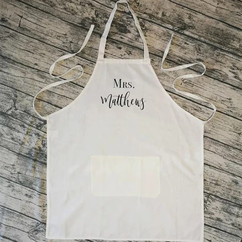 Personalised Wedding Apron Bride Wedding Apron Rustic