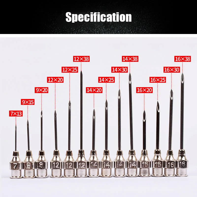 animal injection needle 10pcs Stainless Steel Veterinary Syringe Needles Injection Vaccination Vet Tools Pigs Cow Sheep Bird Bovine Farm Animal Supplies
